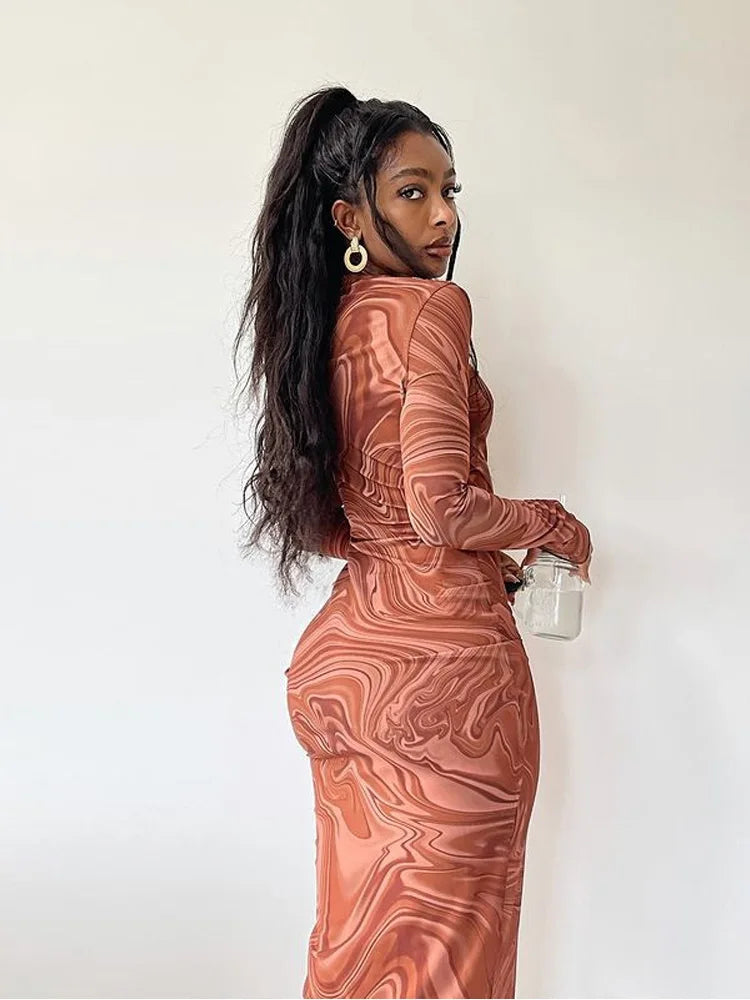 Women’s Bodycon Mid-Calf Party Dress